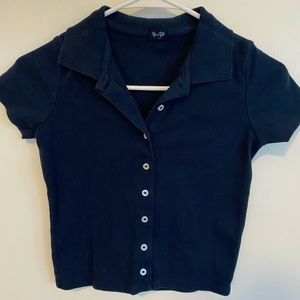 Brandy Melville Polo Crop Top